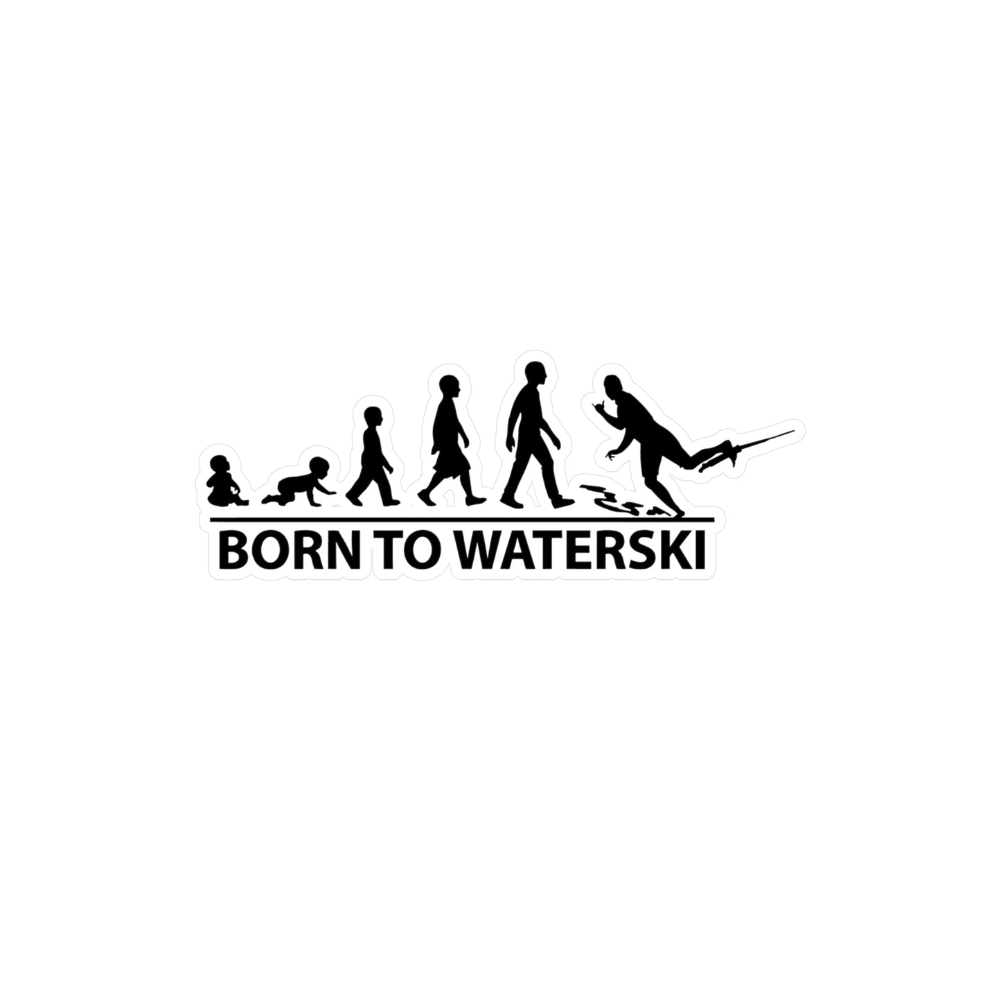 Born To Waterski Vinyl Decal