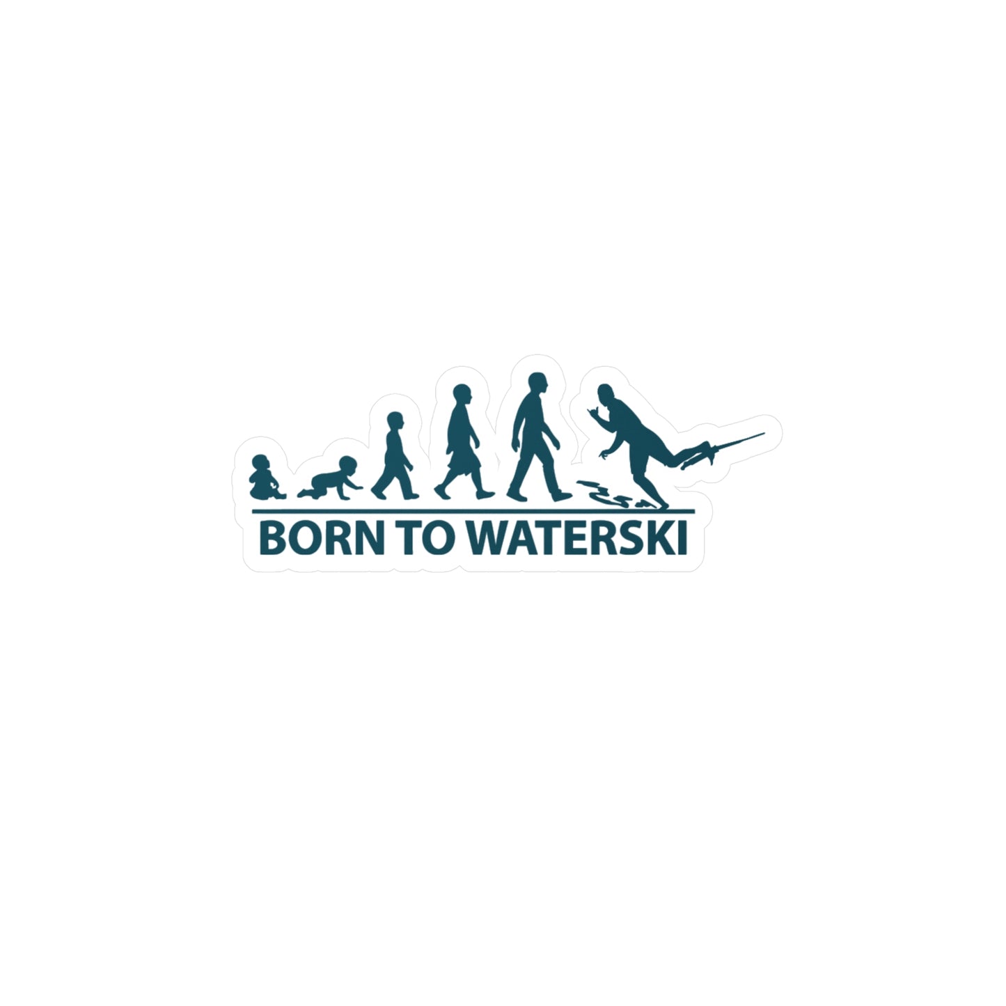 Born To Waterski Vinyl Decal