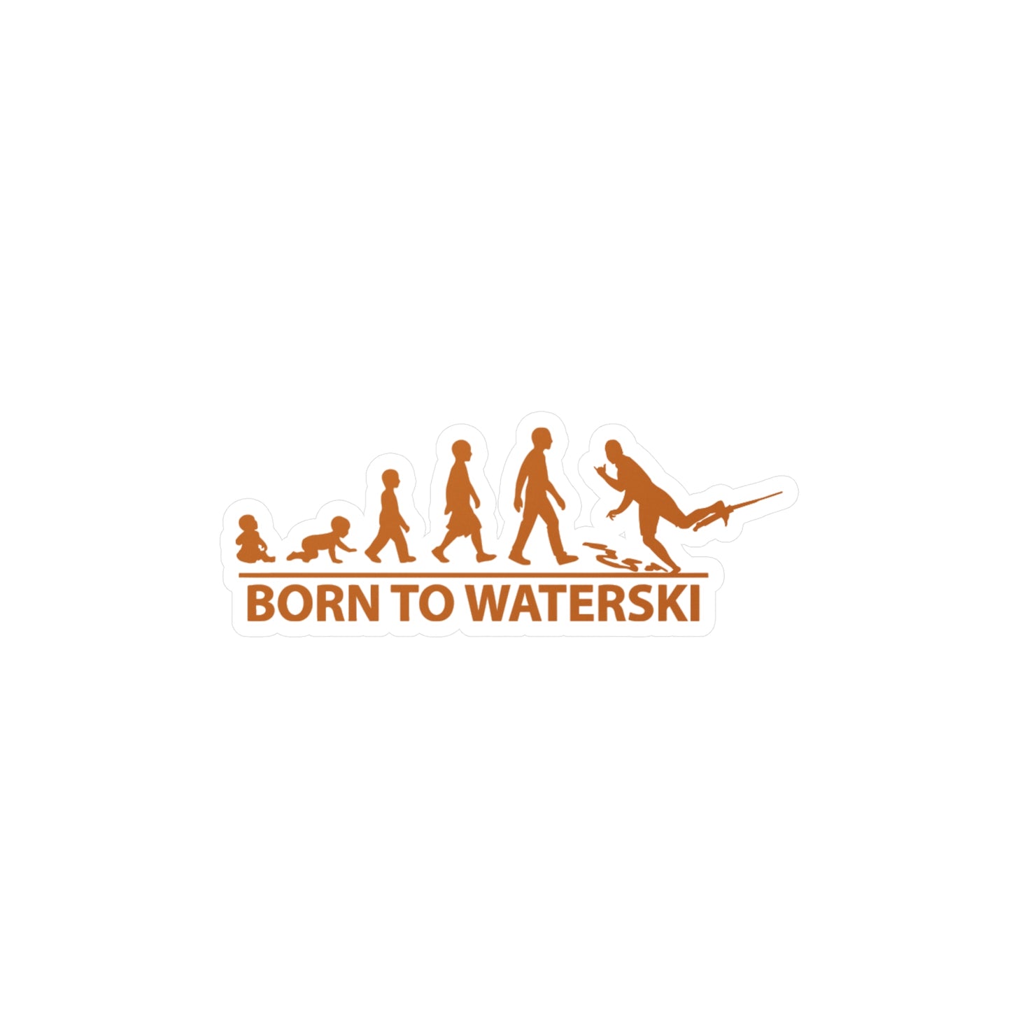 Born To Waterski Vinyl Decal