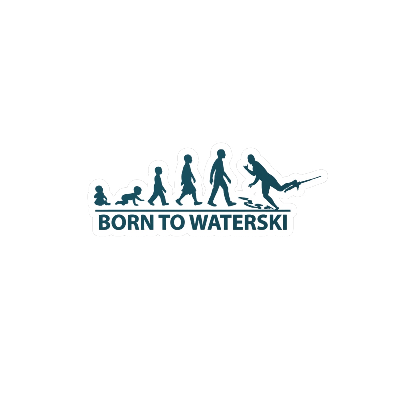 Born To Waterski Vinyl Decal