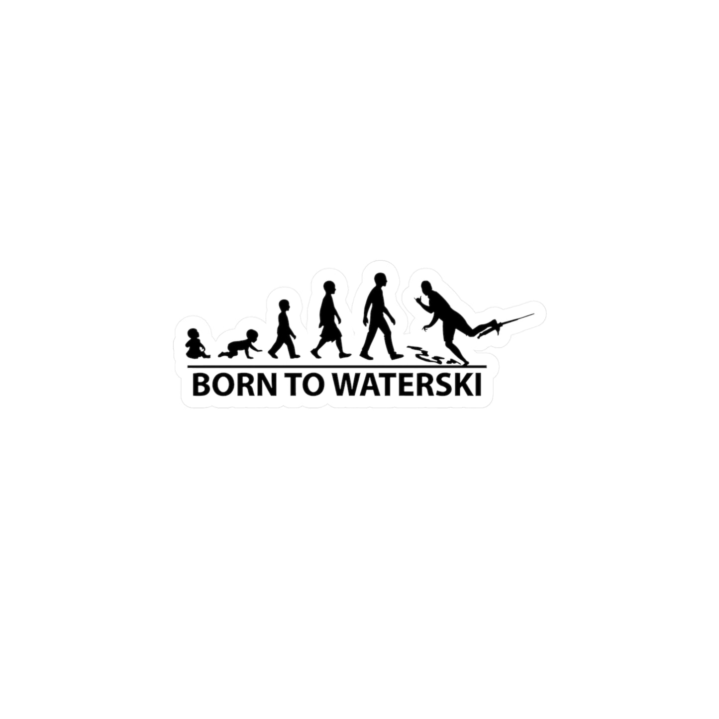 Born To Waterski Vinyl Decal