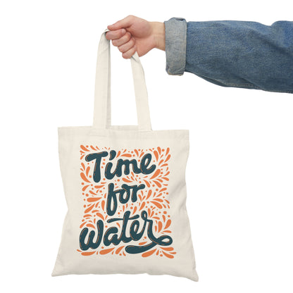 Time For Water Natural Tote Bag