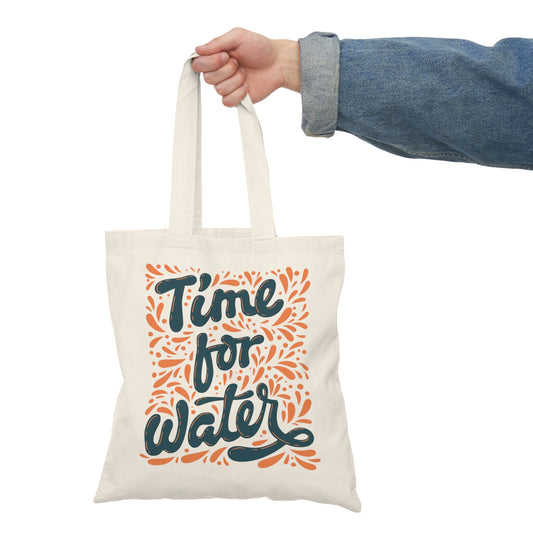 Time For Water Natural Tote Bag