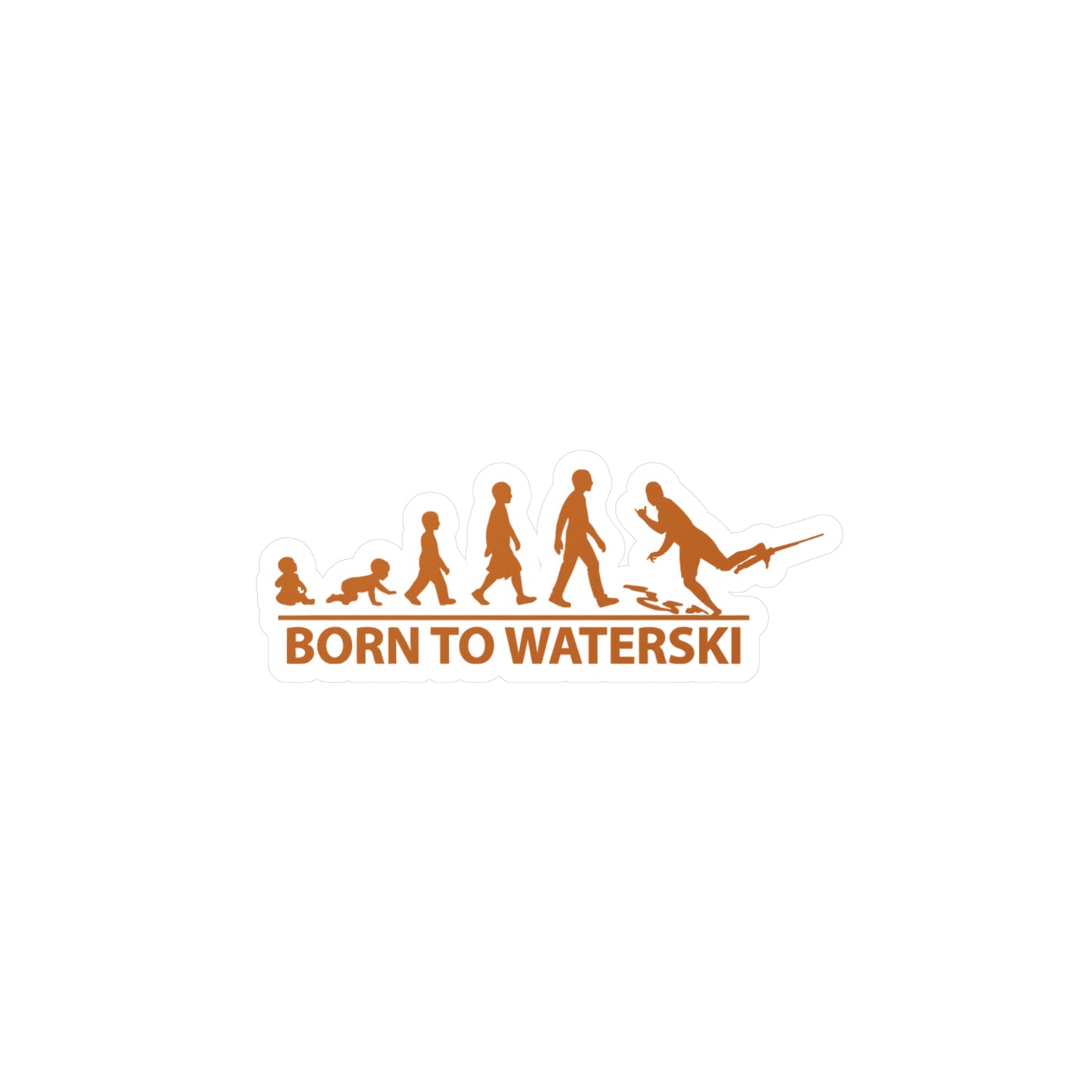 Born To Waterski Vinyl Decal