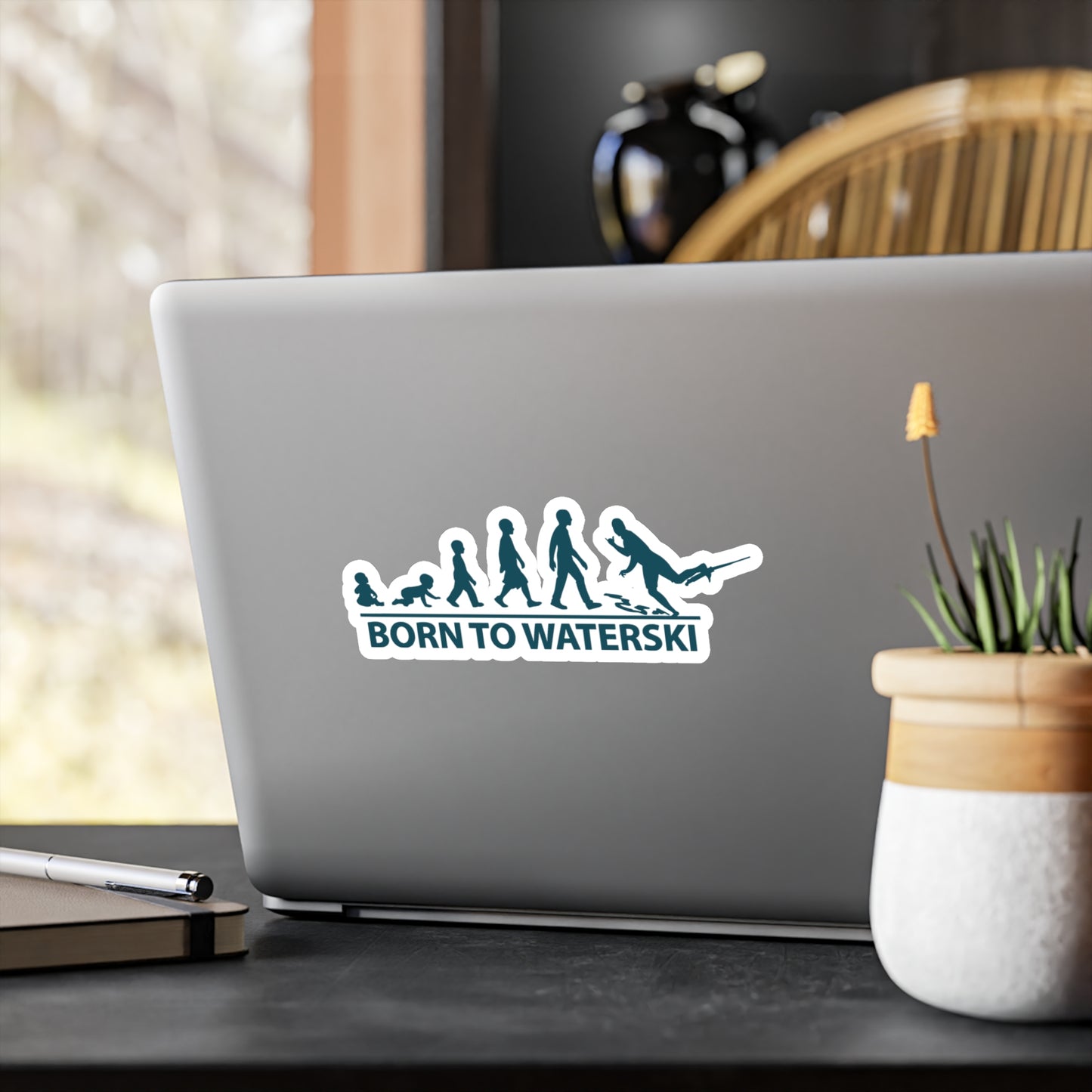 Born To Waterski Vinyl Decal